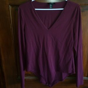 Forever 21 Burgundy Bodysuit